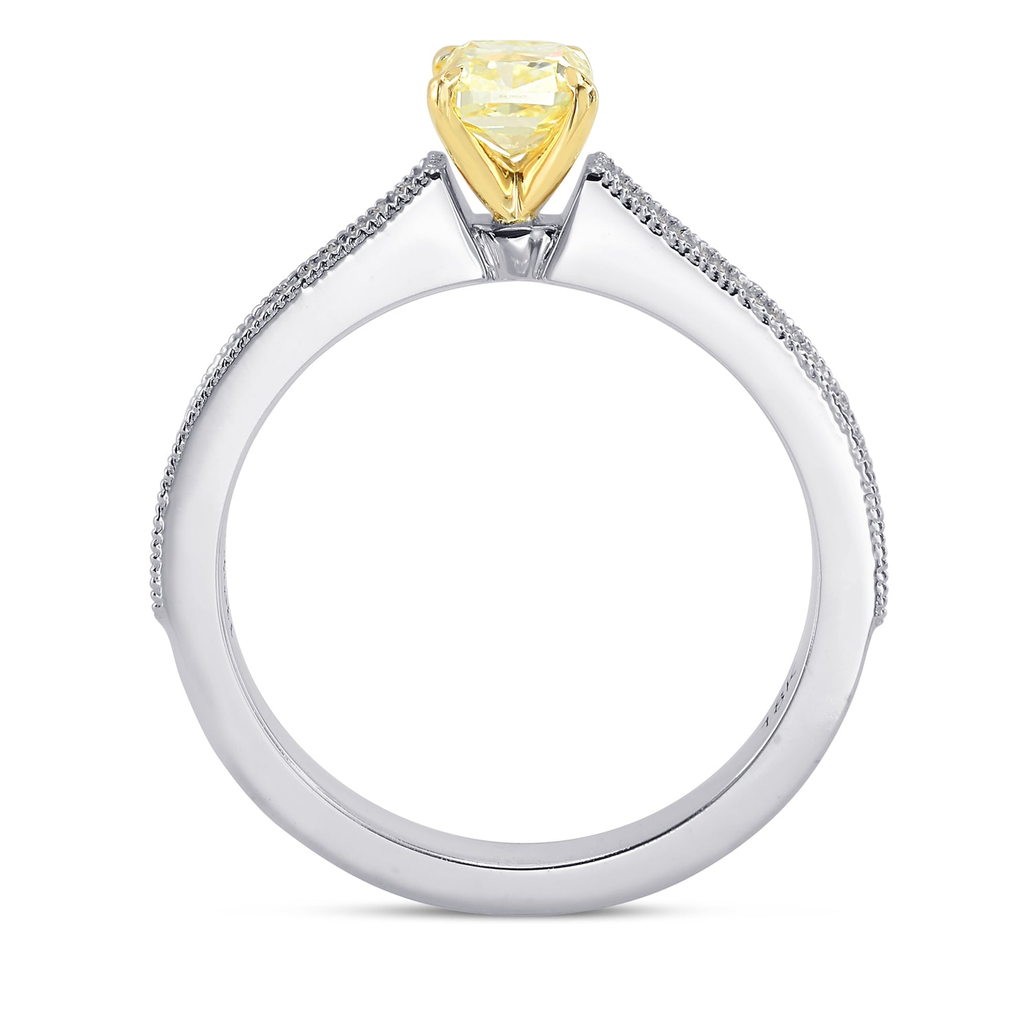 Fancy Yellow Cushion Diamond Ring