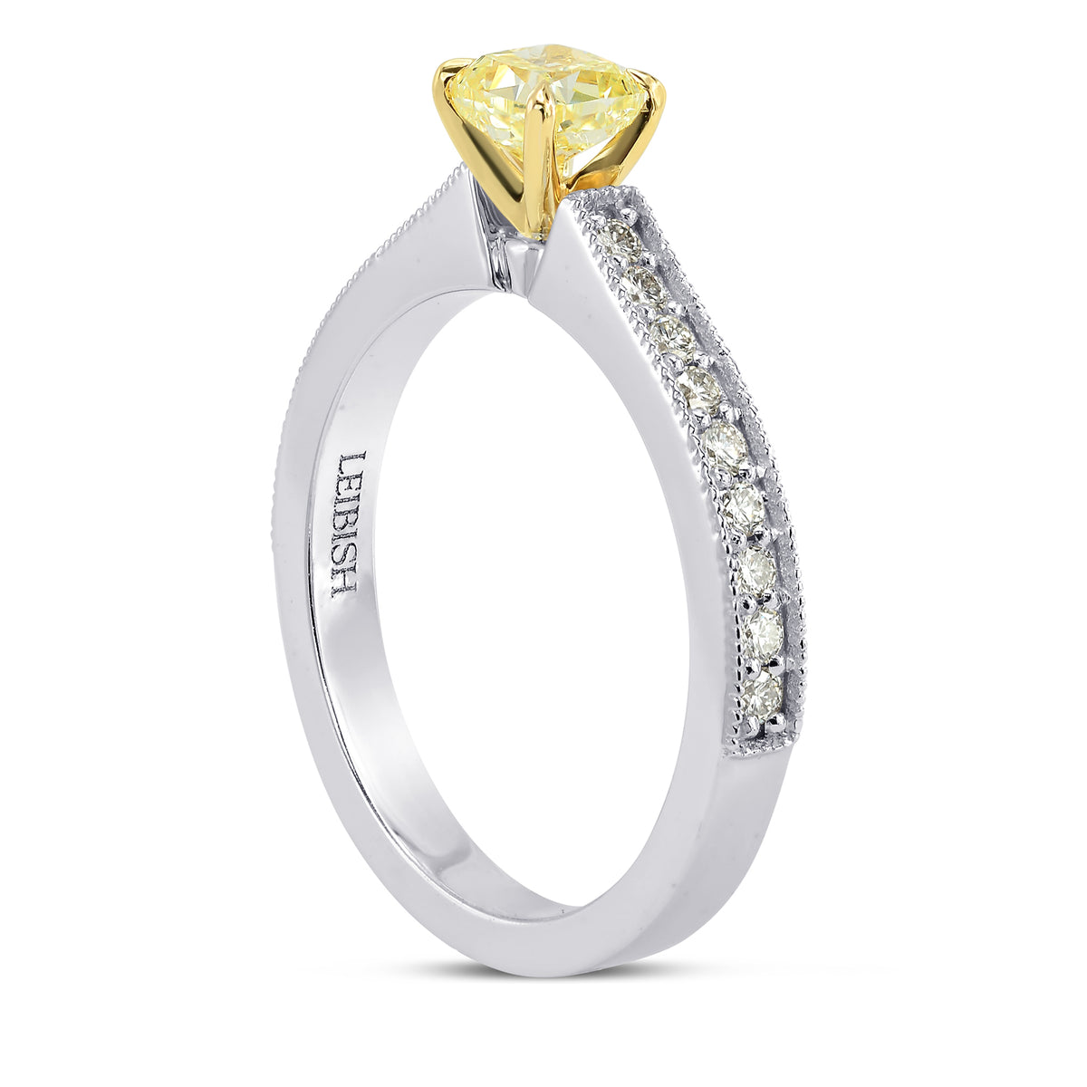 Fancy Yellow Cushion Diamond Ring