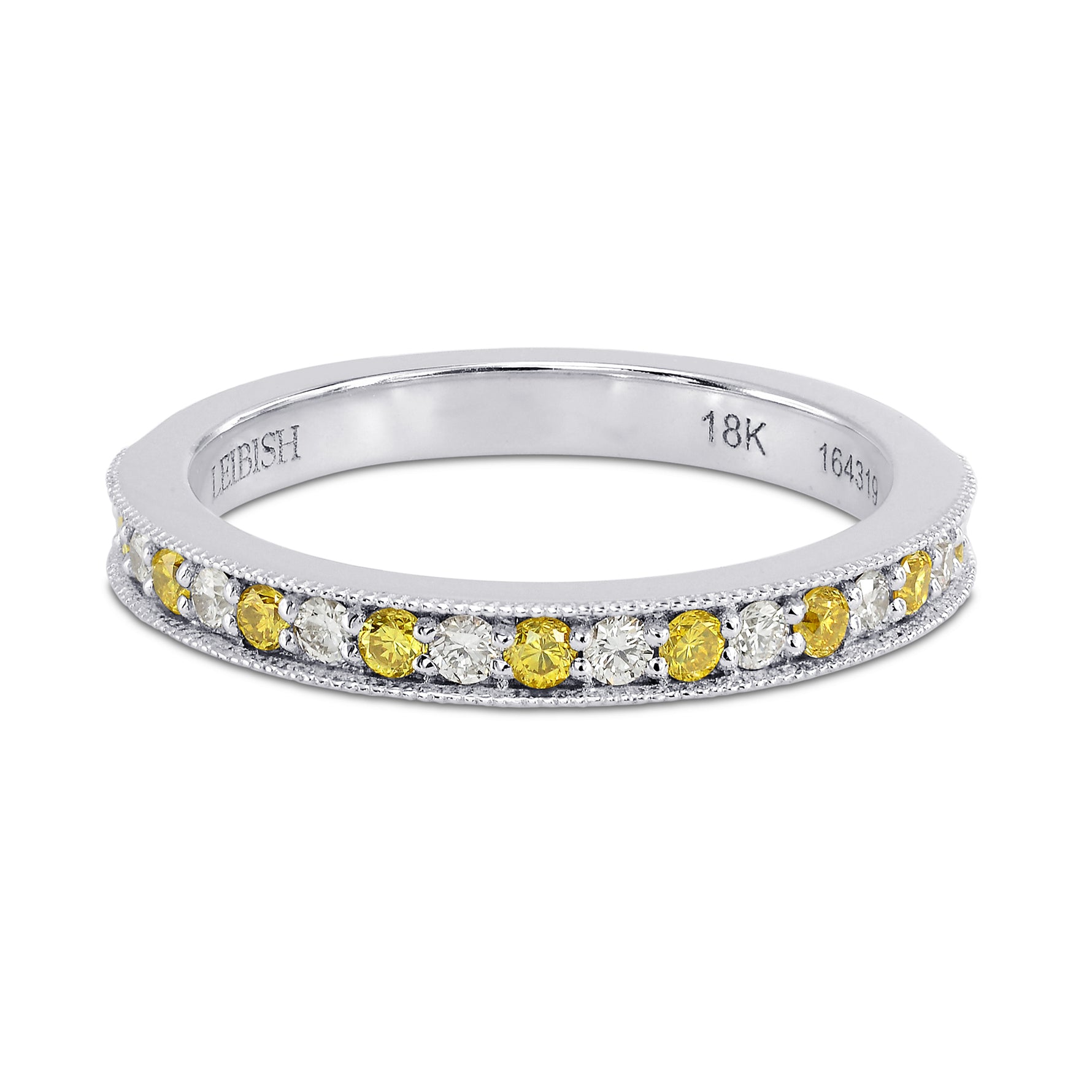 Fancy Intense Yellow and White Diamond Band Ring