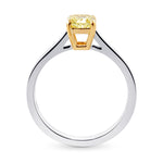 Fancy Intense Yellow Cushion Diamond Solitaire Ring
