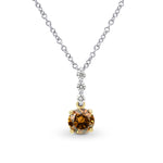 Fancy Deep Yellowish Orange Diamond Drop Pendant
