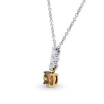 Fancy Deep Yellowish Orange Diamond Drop Pendant