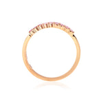 Pink Diamond 9 Stone Stacking Band Ring
