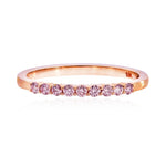 Pink Diamond 9 Stone Stacking Band Ring