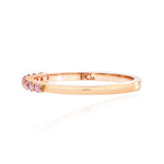 Pink Diamond 9 Stone Stacking Band Ring