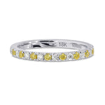 Half Eternity Fancy Vivid Yellow & White Diamond Ring