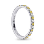 Half Eternity Fancy Vivid Yellow & White Diamond Ring