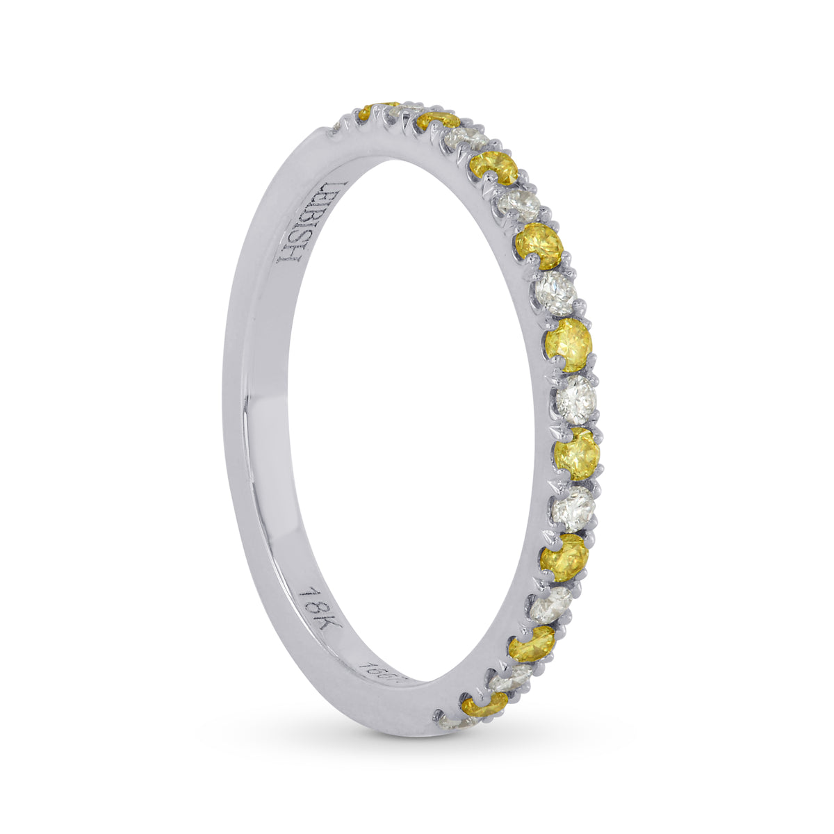  Fancy Intense Yellow and White Diamond Band Ring