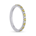  Fancy Intense Yellow and White Diamond Band Ring