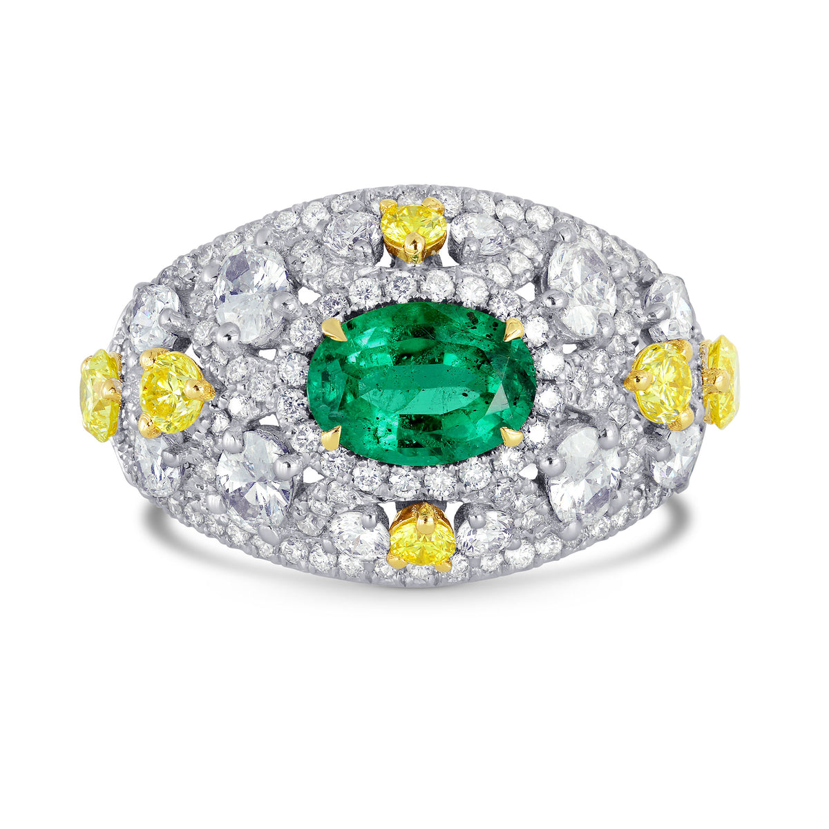 Emerald & Diamond Dress Ring