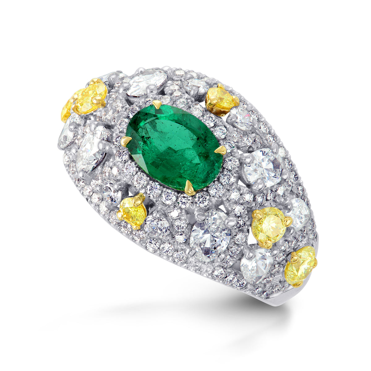 Emerald & Diamond Dress Ring