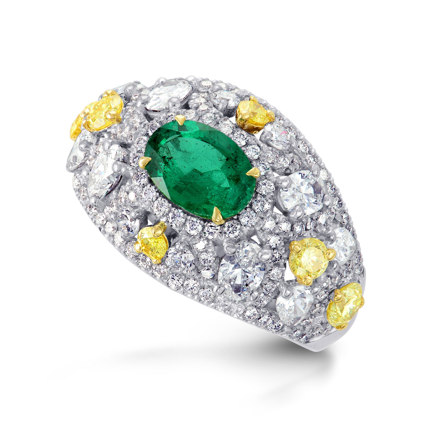 Emerald & Diamond Dress Ring