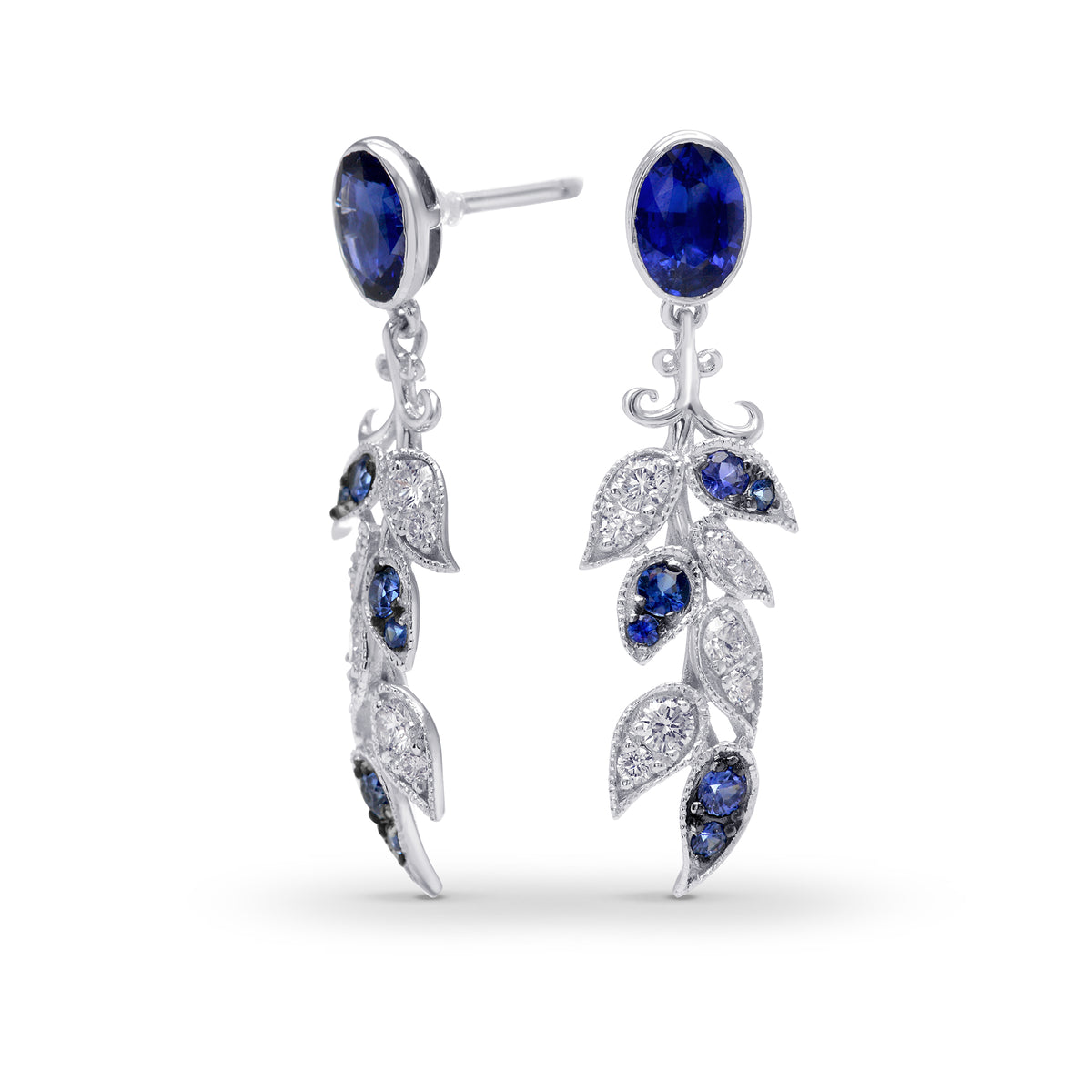 Extraordinary Sapphire & Diamond Drop Earrings