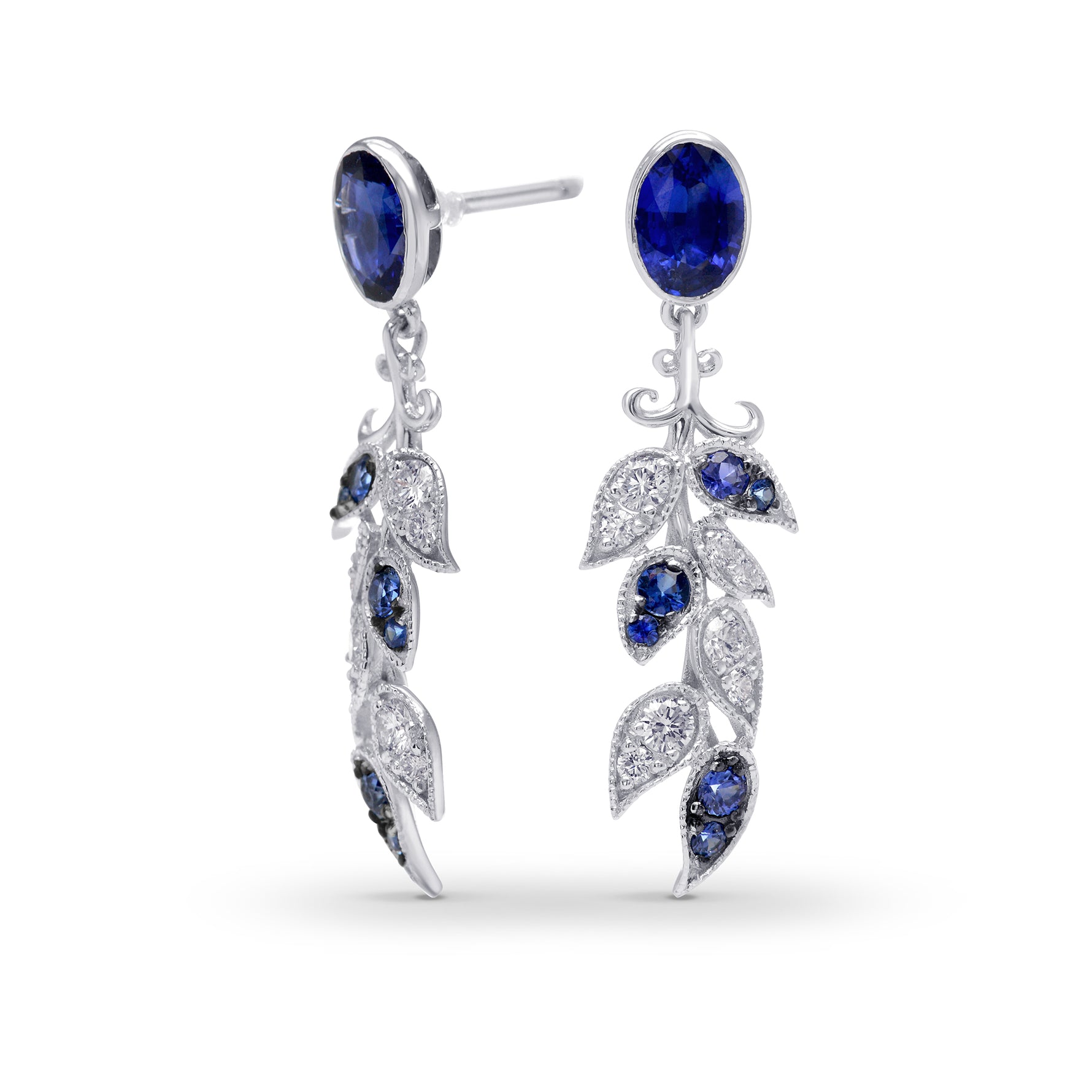 Extraordinary Sapphire & Diamond Drop Earrings