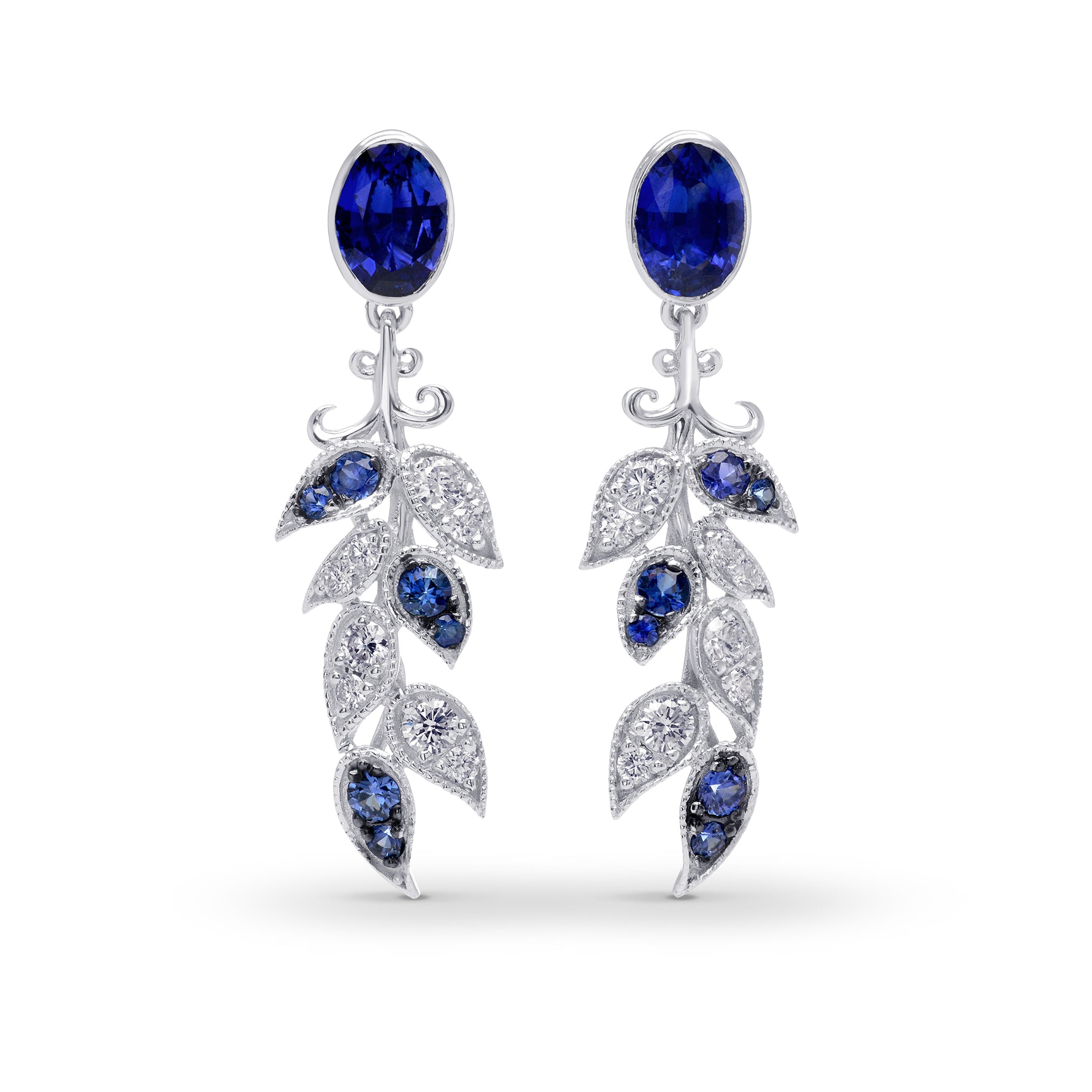 Extraordinary Sapphire & Diamond Drop Earrings