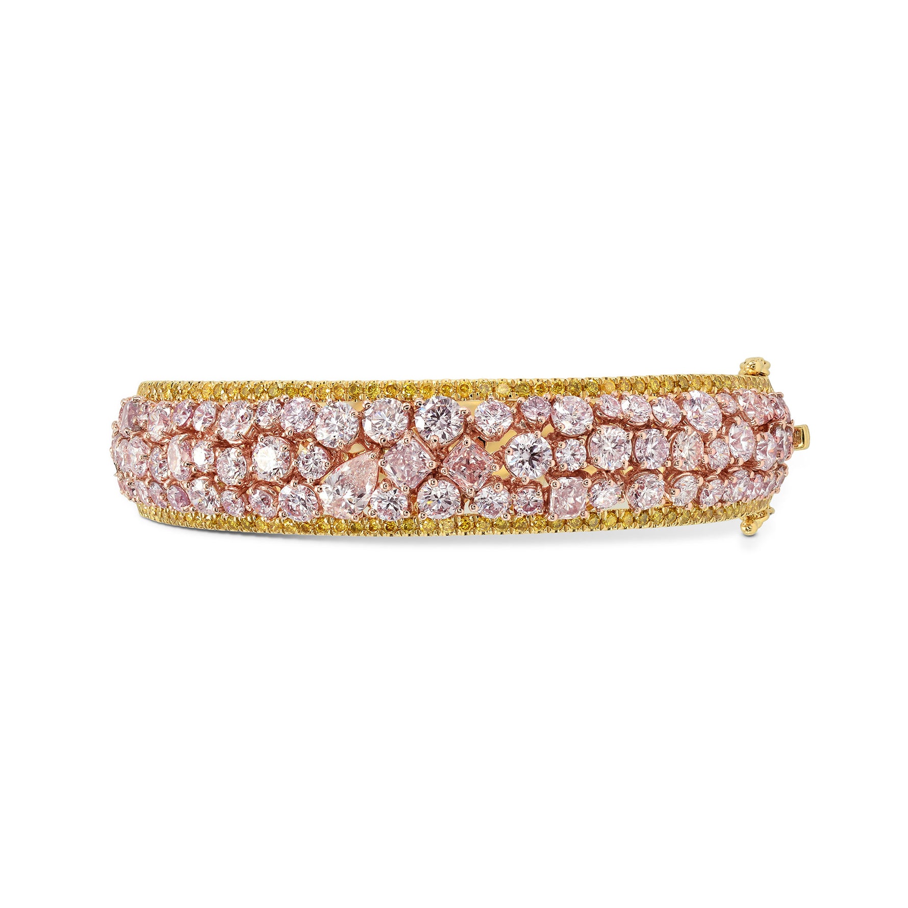 Couture Pink and Canary Yellow Diamond Bangle