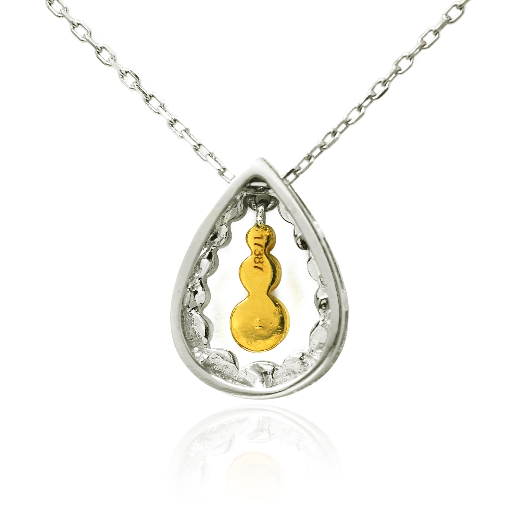 Drop Pendant with Fancy Vivid Yellow and Collection Round Diamonds 