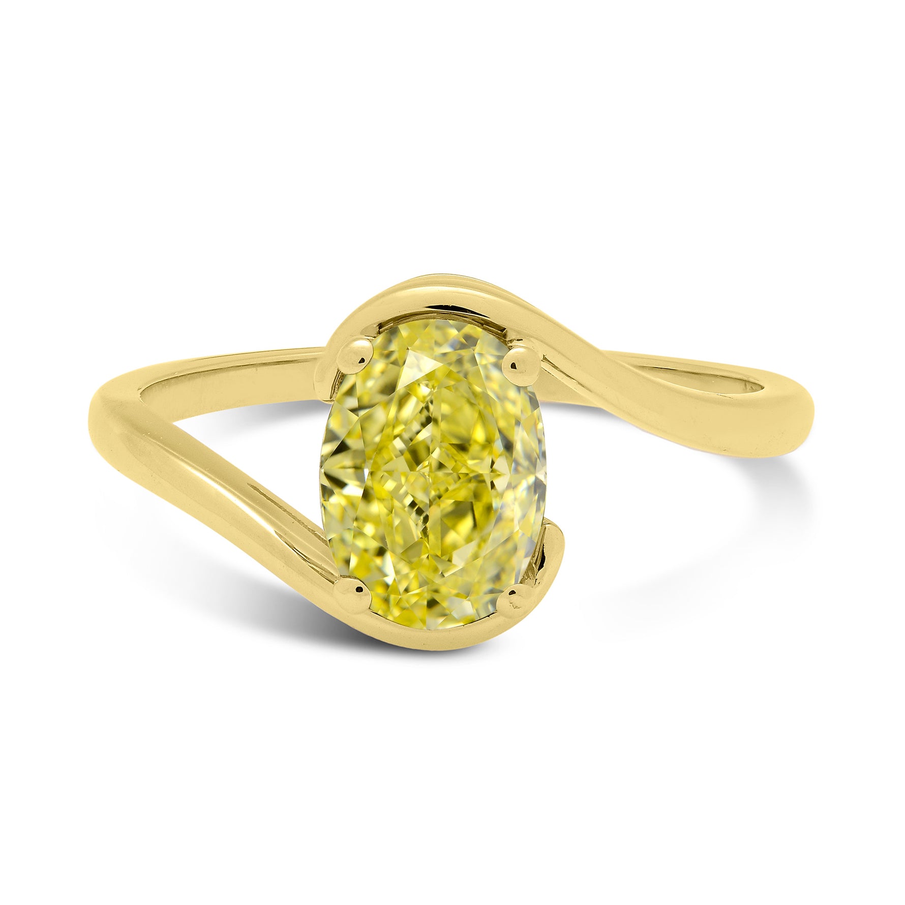 Crossover Solitaire Diamond Ring Setting - 4