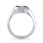 Mens Fancy Orange Brown Octagon Diamond Ring
