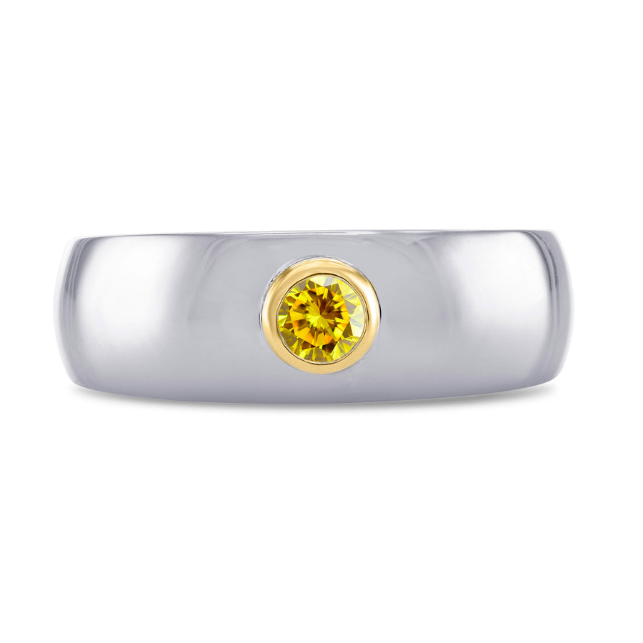 Wide Bezel Bombay Band Solitaire Diamond Ring Setting
