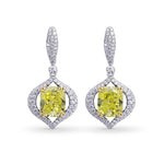 Drop Pave Earrings with Floating Diamonds - 3