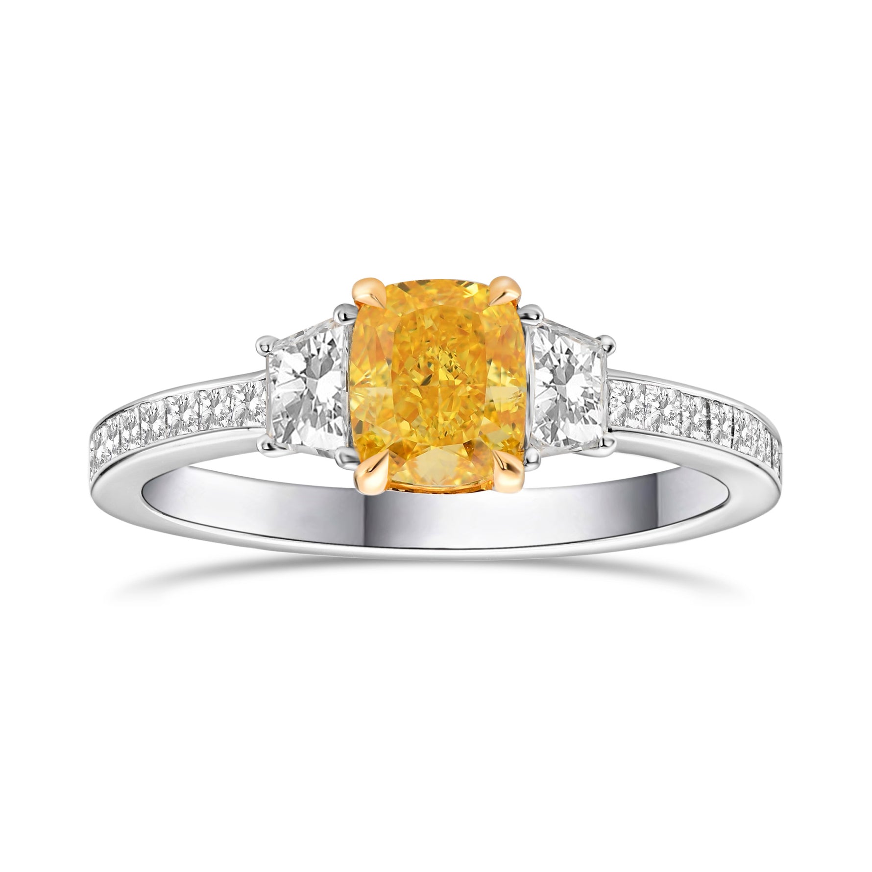 Cushion Trapezoid Princess Ring Setting