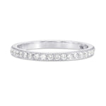 Diamond Half-Eternity Ring with Milgrain