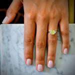 Fancy Intense Yellow  Radiant Diamond 3 Stone Ring