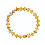 Natural Multicolored Brilliant Cut Diamond Bracelet