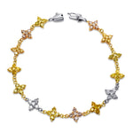 Natural Pink, Yellow & Orange Diamond Bracelet