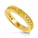 Fancy Vivid Yellow Diamond Band Ring