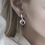 Fancy Black Radiant Diamond Drop Earrings