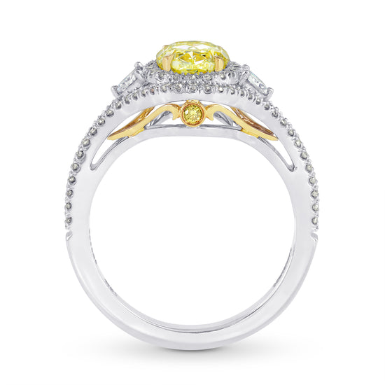 Fancy Light Yellow Oval Diamond Dress Ring