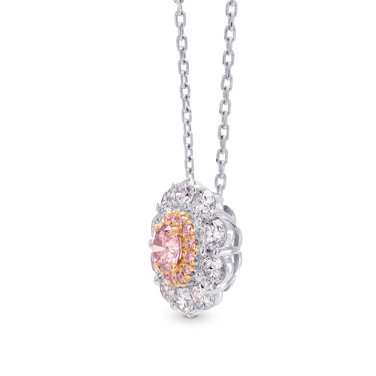 Double Halo Diamond Pendant Setting - 2