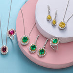 Fancy Intense Yellow Halo Diamond Pendant Setting - 3