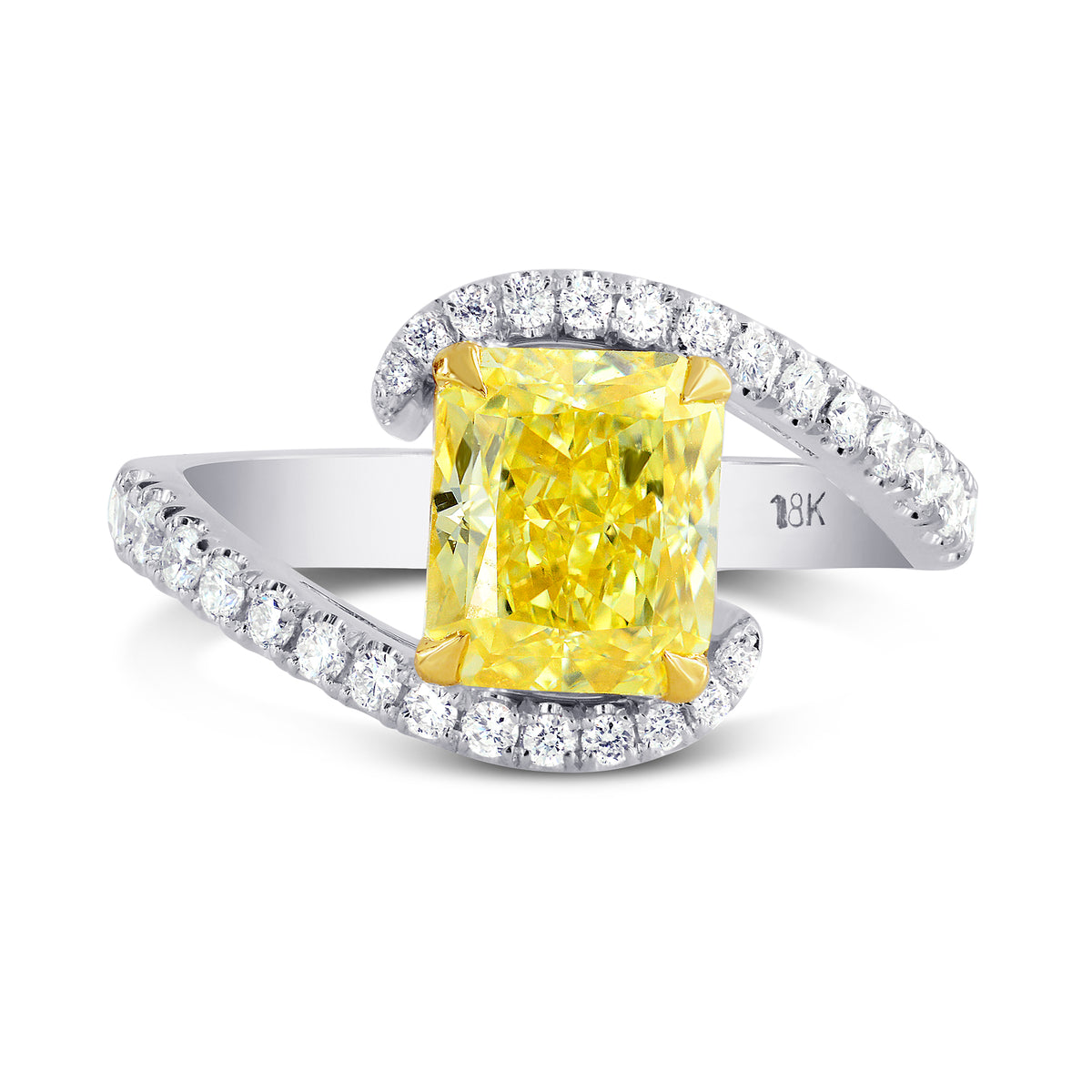 Fancy Intense Yellow Radiant Diamond Ring