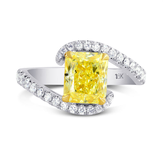 Fancy Intense Yellow Radiant Diamond Ring