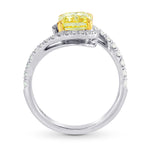 Fancy Intense Yellow Radiant Diamond Ring