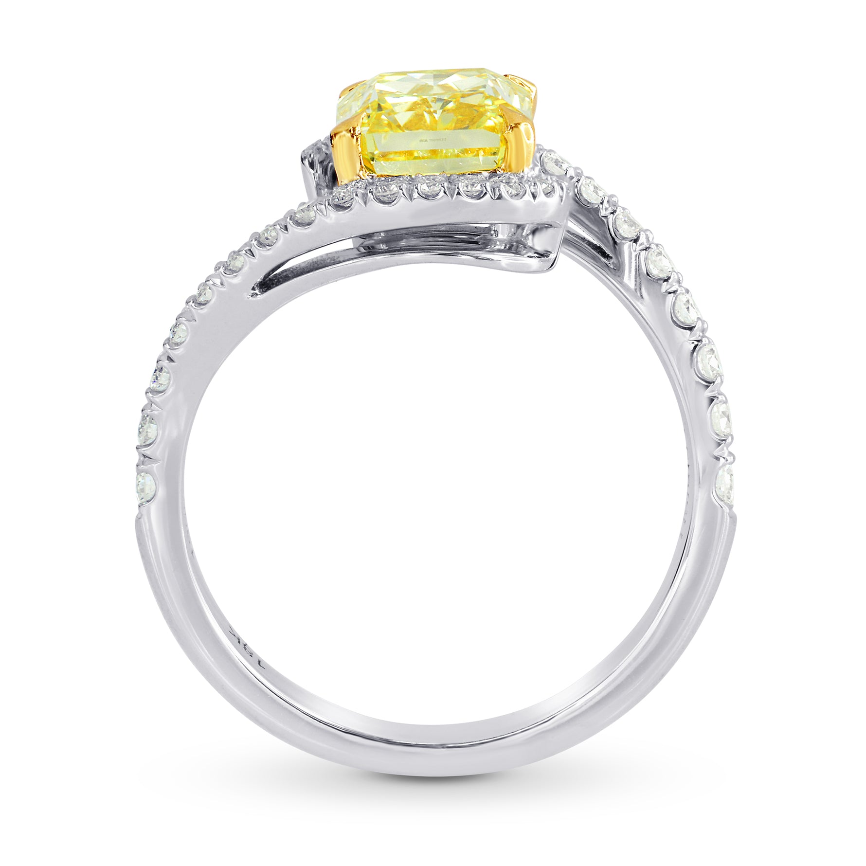 Fancy Intense Yellow Radiant Diamond Ring