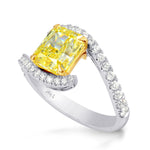 Fancy Intense Yellow Radiant Diamond Ring