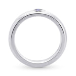 Fancy Blue Gray Pear Diamond Band Ring