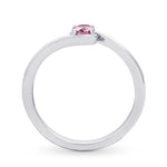 Fancy Intense Purplish Pink Round Diamond Solitaire Ring