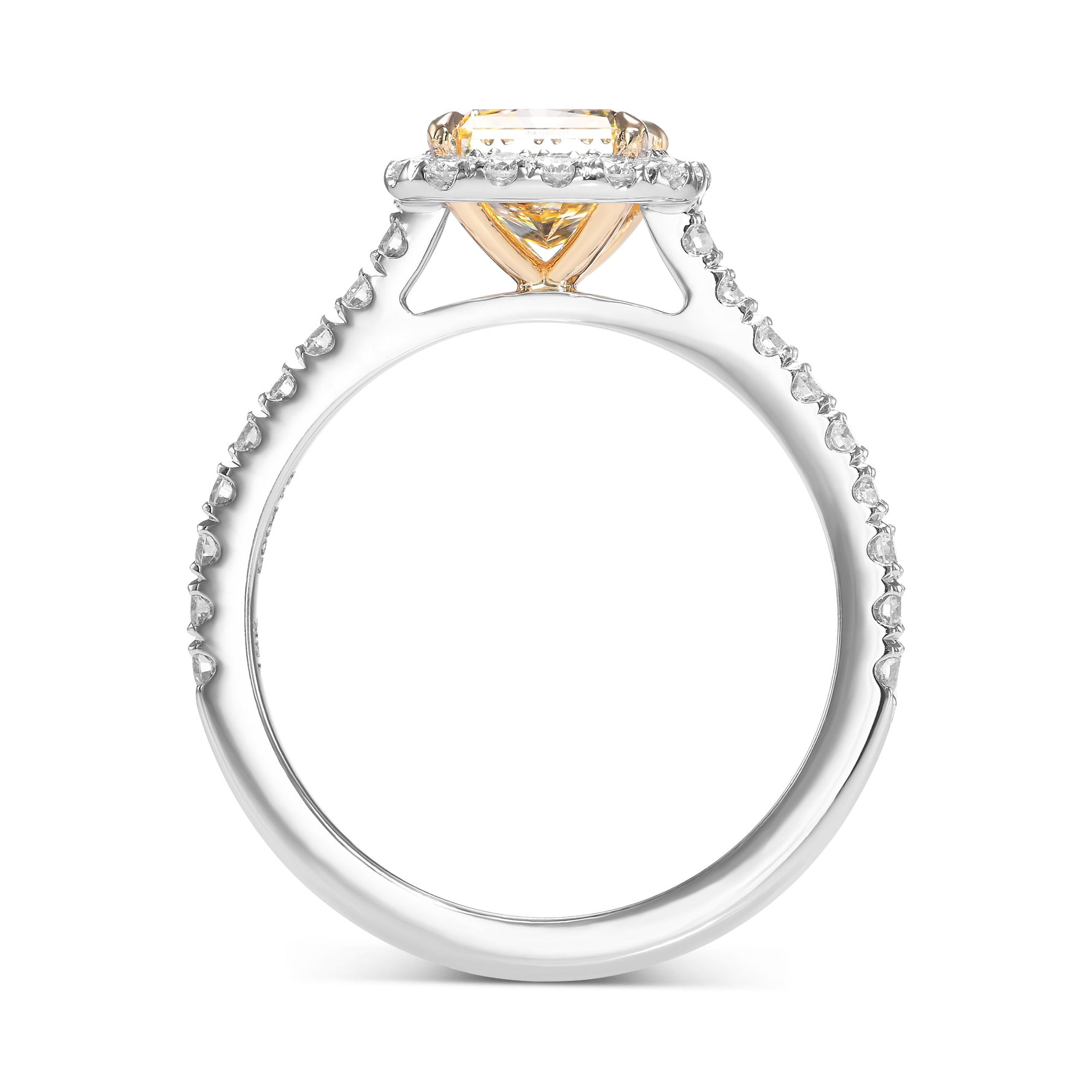 Contemporary Diamond Halo Ring Setting - 2