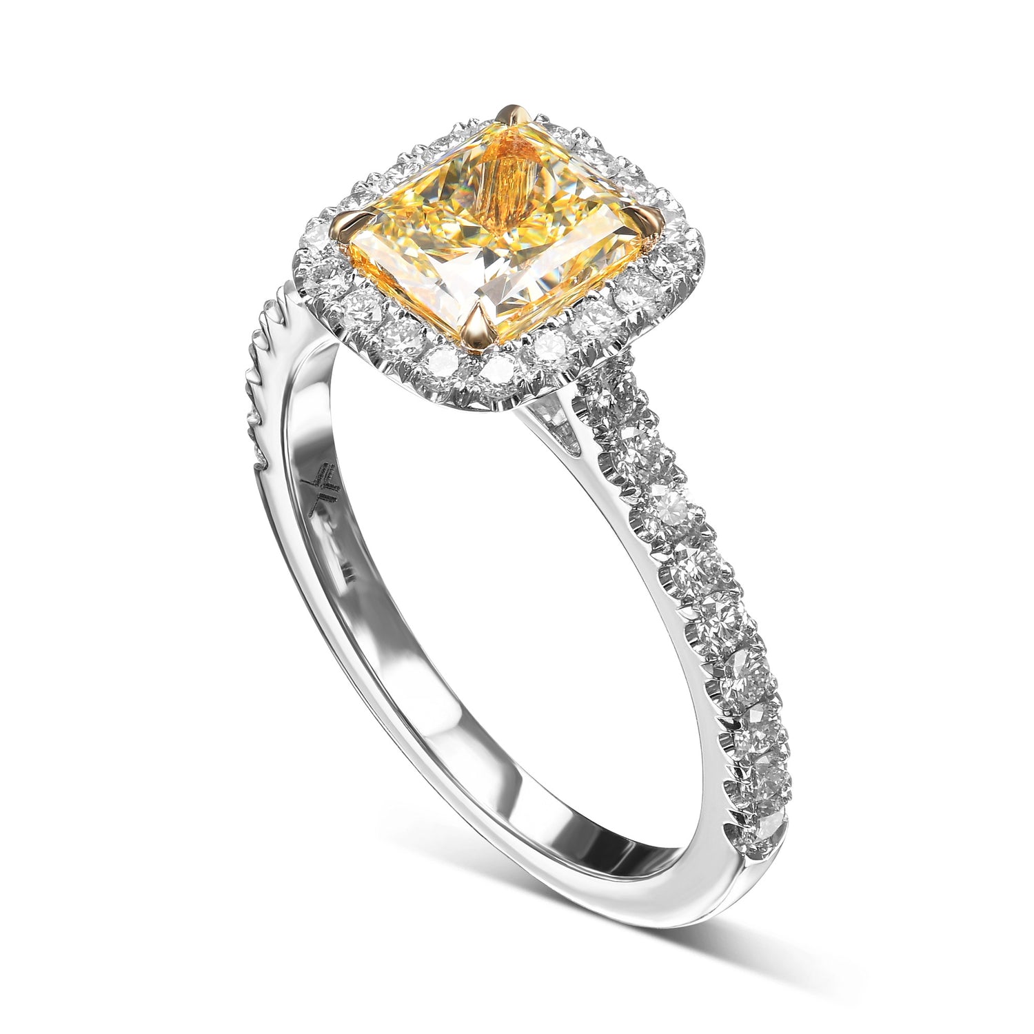 Contemporary Diamond Halo Ring Setting - 3