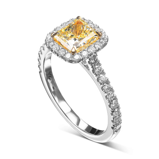 Contemporary Diamond Halo Ring Setting - 3