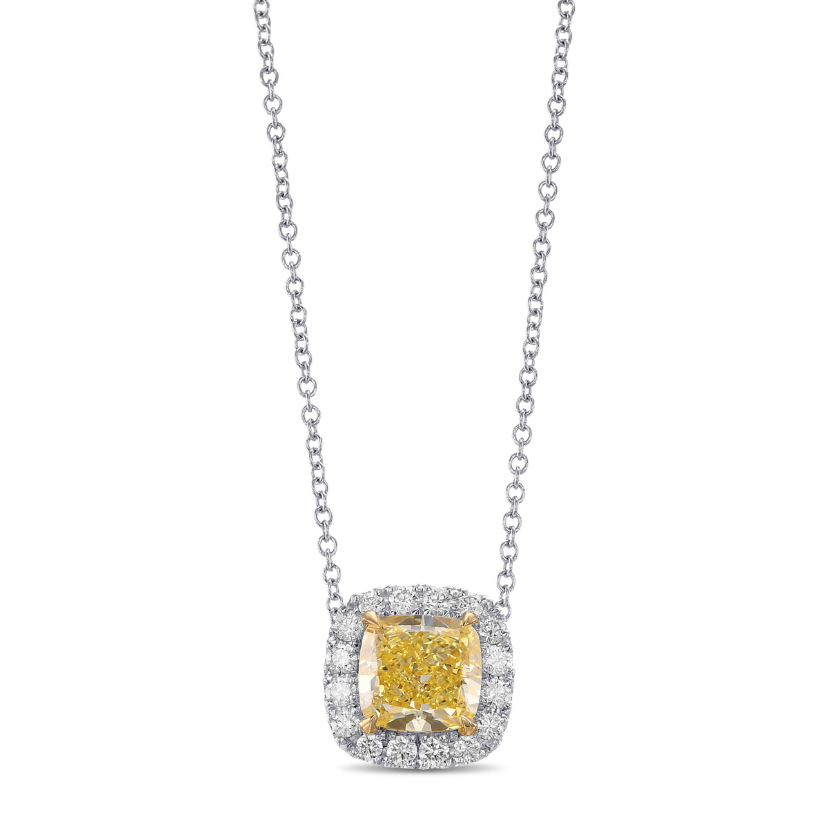 Classic Halo Diamond Pendant Setting - 3