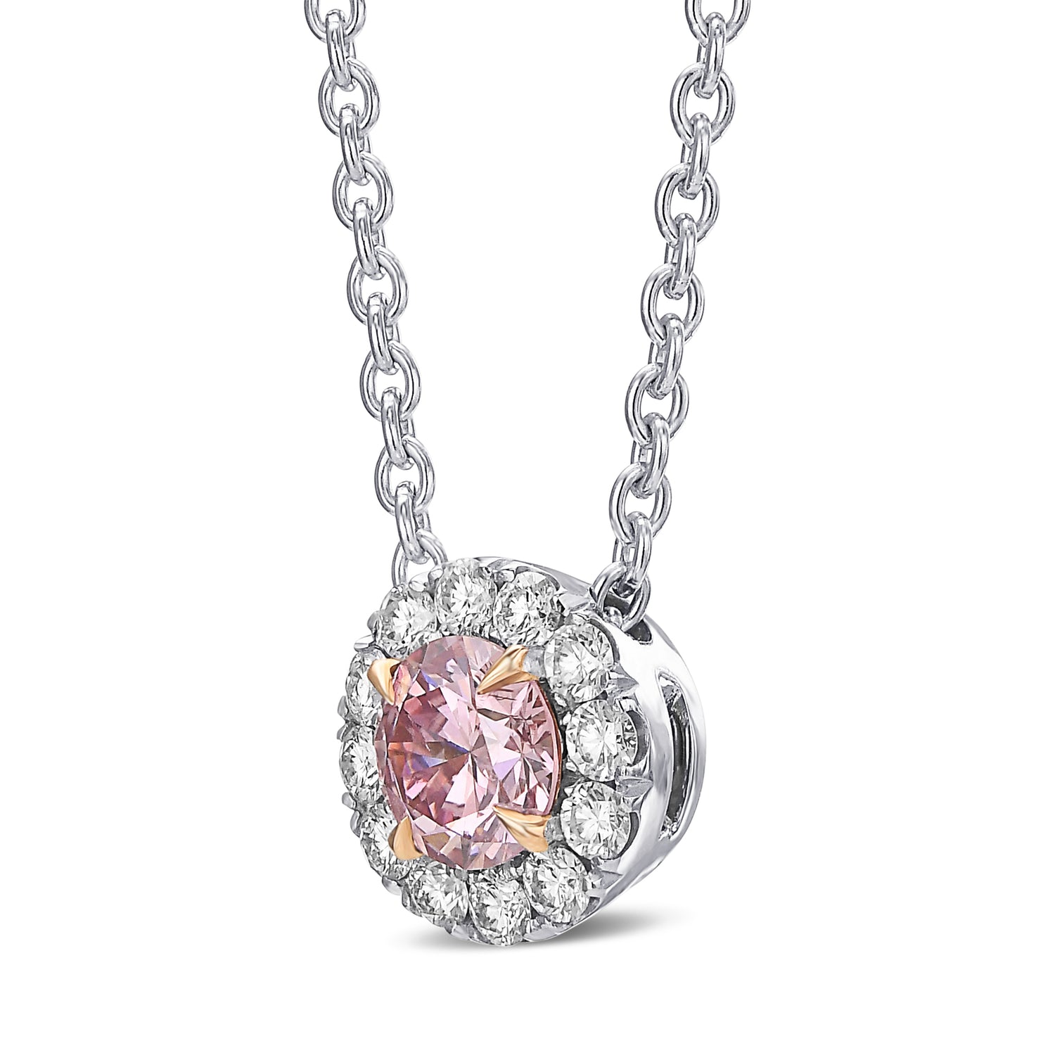 Classic Halo Diamond Pendant Setting - 2