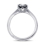Tapered Shank Solitaire Diamond Ring Setting - 3