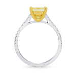 Solitaire Ring with Open-pave Split-Shank - 2