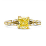 Solitaire Ring with Open-pave Split-Shank - 3